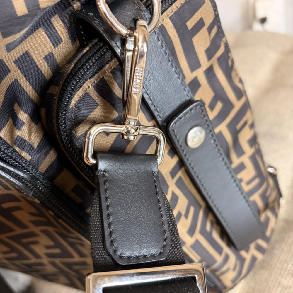 Fendi FF Logo Changing Diaper Bag Brown Monogram 7VB013 AFV5 - Picture 10 of 14